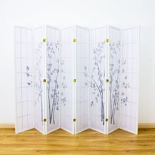 Zen Garden 8 Panel Rice Paper Room Divider